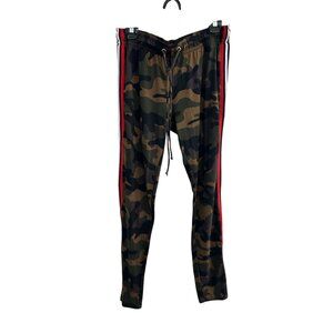 Liz & Sara Side Stripes Elastic Waist Camouflage  Joggers Size Large Streetwear